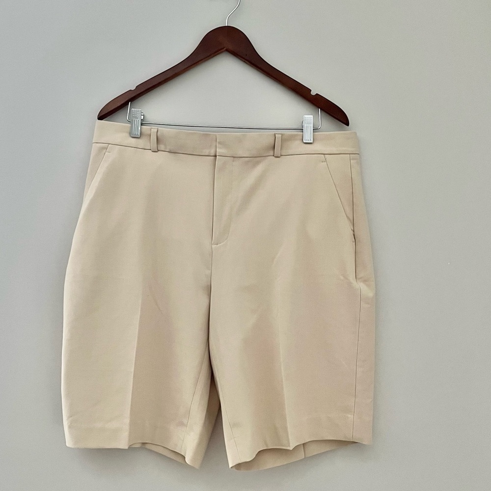 Banana Republic Cream Tailored Bermuda Shorts